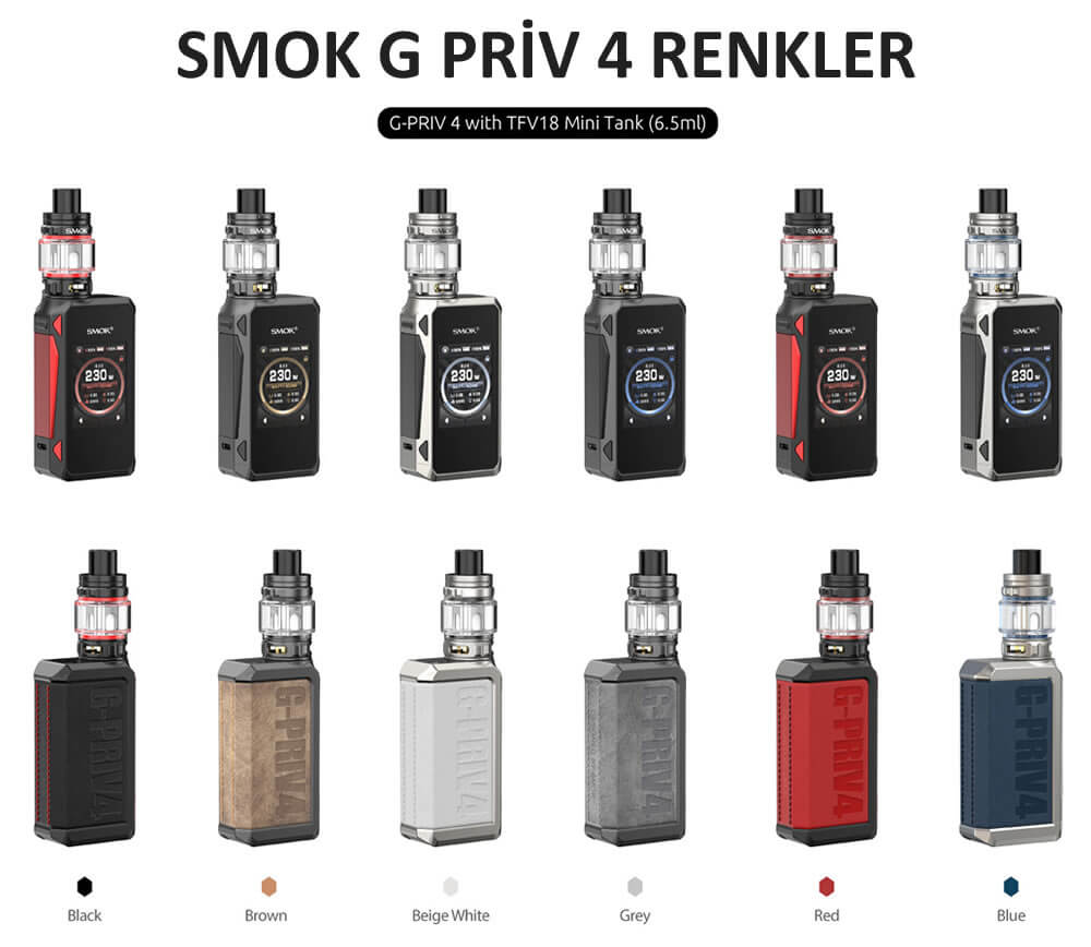 smok g priv 4 renk, tüm gpriv 4 renkler