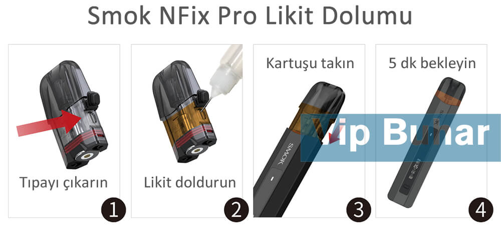 smok nfix pro kartuş likit dolumu