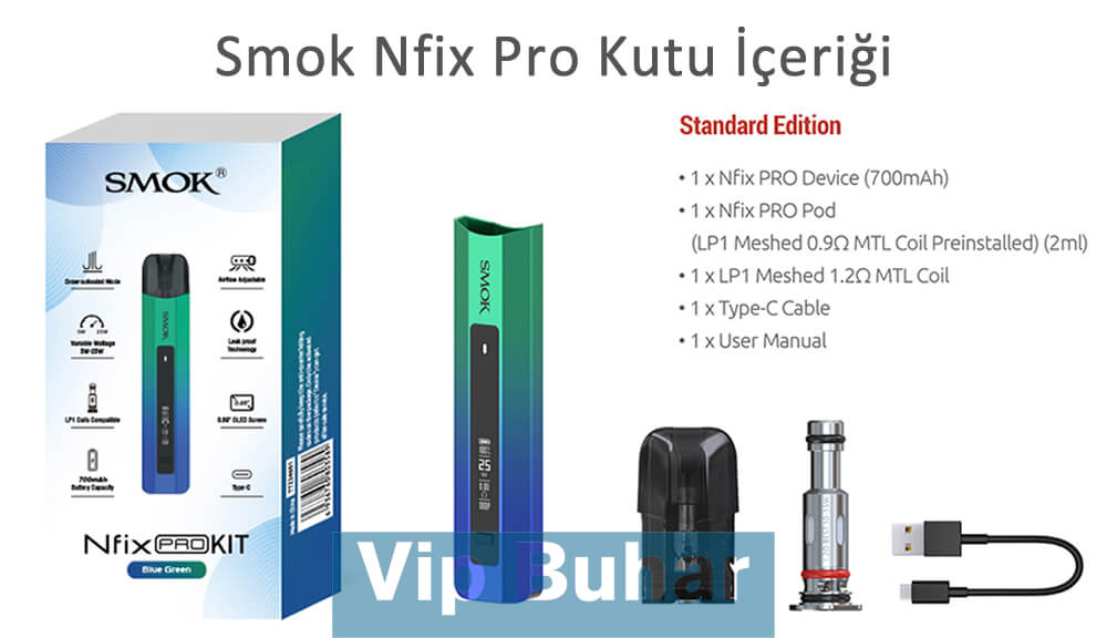 smok nfix pro kutu içeriği