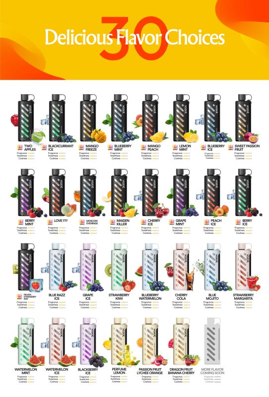 Vozol GEAR SHISHA 25000 Aroma Çeşitleri