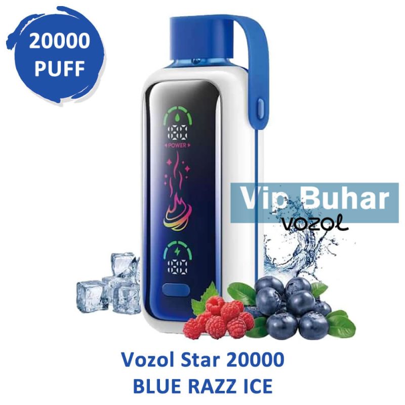 Vozol Star 20000 Blue Razz Ice Puff Elektronik Sigara
